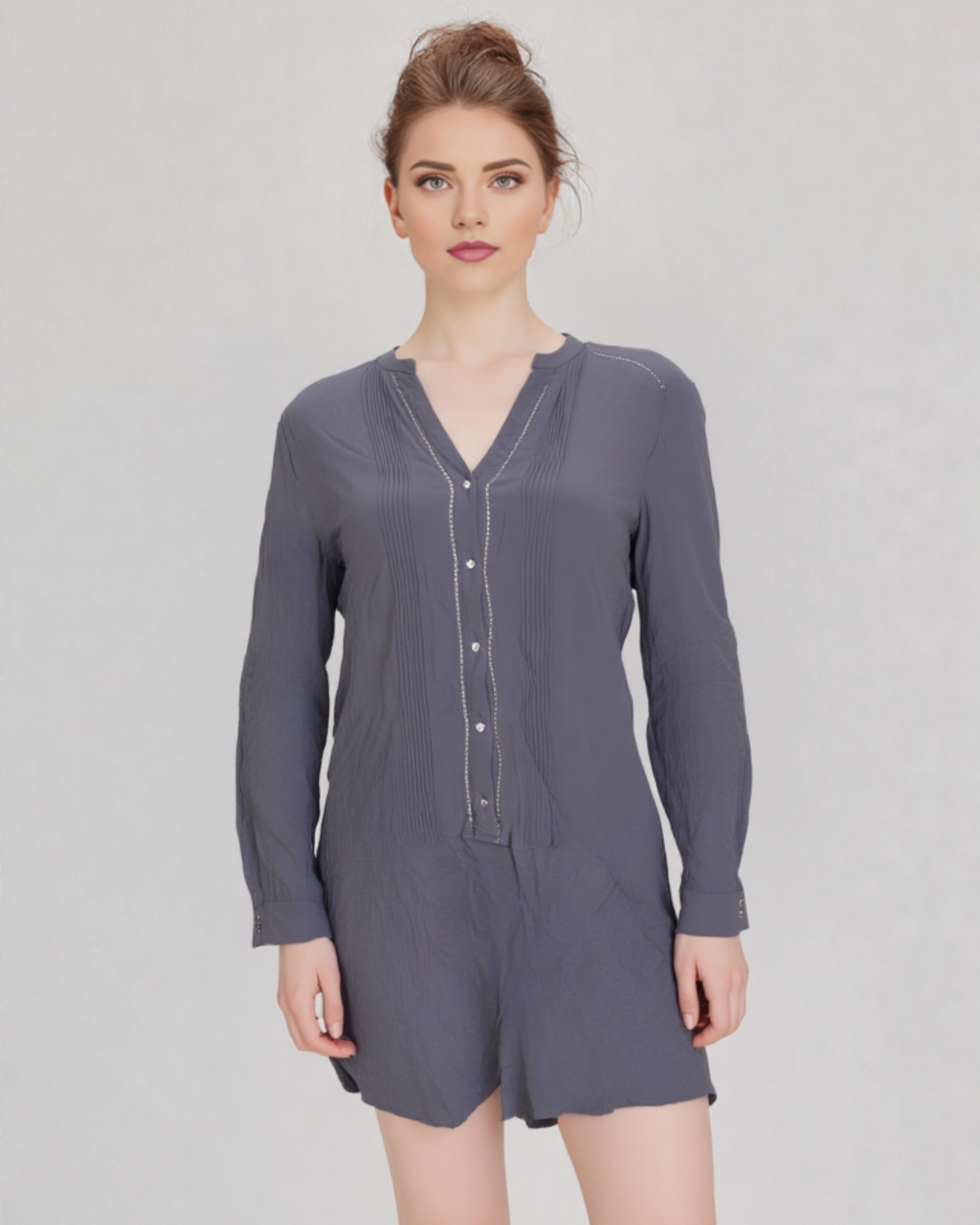 H&M・Small・Dark Grey long sleeves blouse | Free UAE Delivery Above 150AED・Shop Preloved items at NOOVO