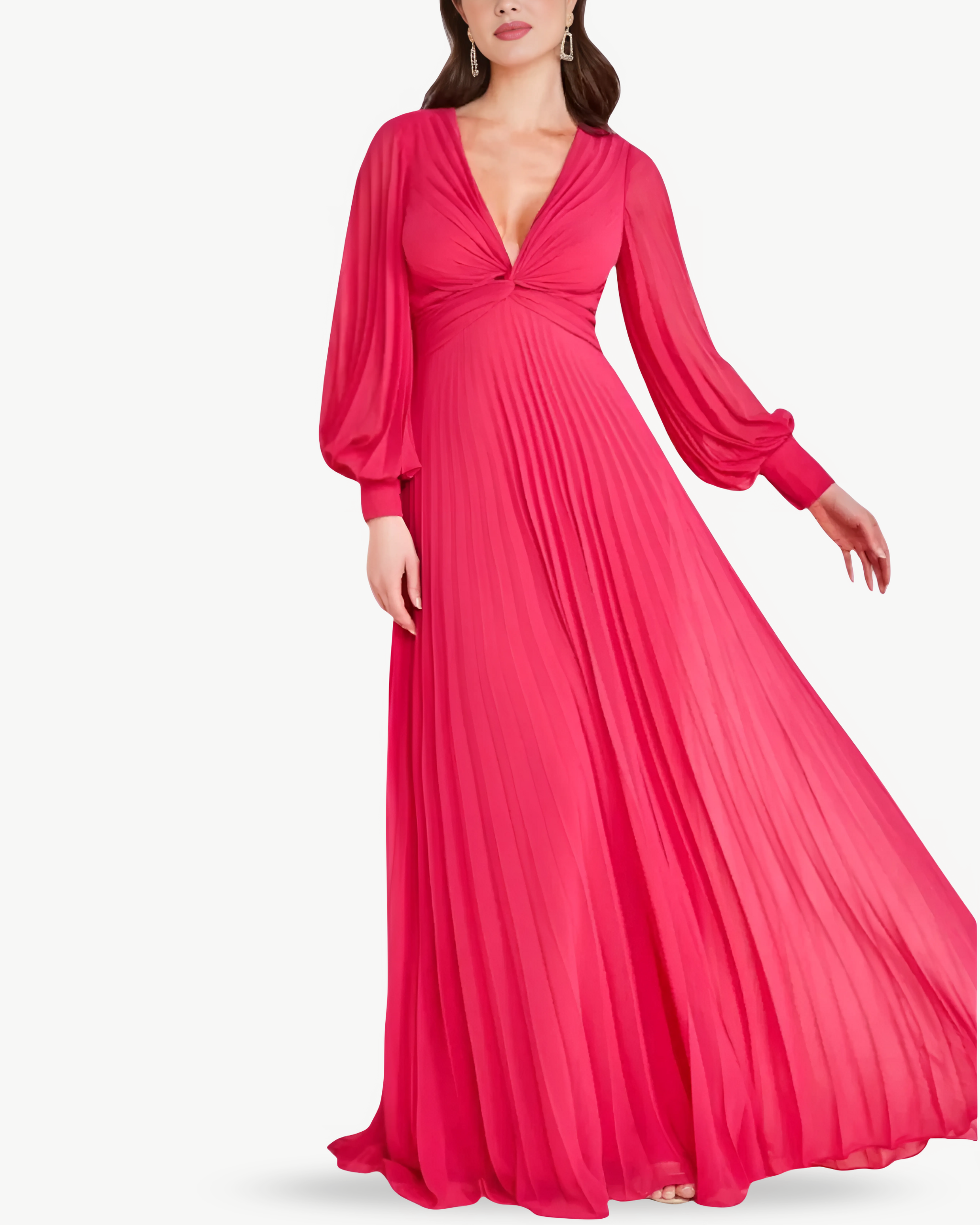 Long Flowy Fuchsia Dress | NOOVO
