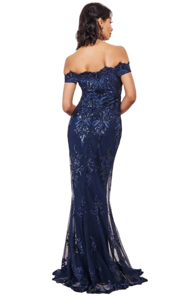 Long Over The Shoulders Evening Dress