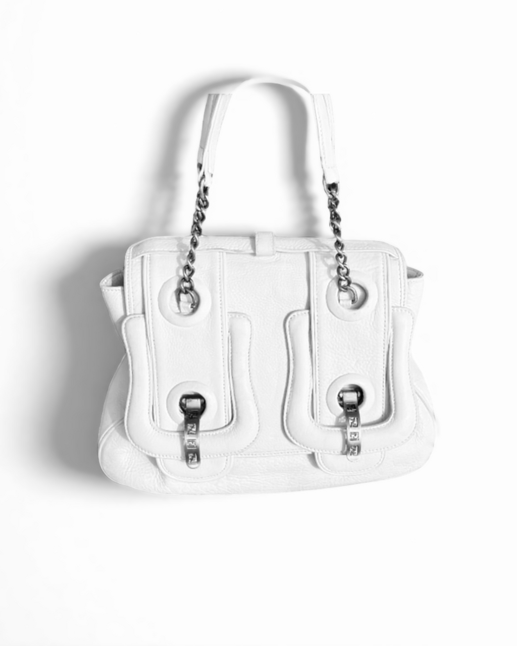 FENDI ∙ Cuoio B Bag White | Free UAE Delivery Above 150AED・Shop Preloved items at NOOVO